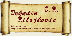 Dukadin Milojković vizit kartica